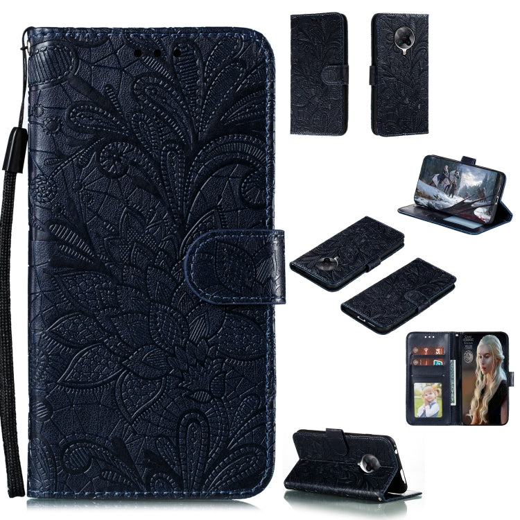 Lace Flower Embossing Pattern Horizontal Flip Leather Case , with Holder & Card Slots & Wallet & Photo Frame & Lanyard, For Huawei Enjoy 10e, For Xiaomi Redmi K30 Pro, For Xiaomi Redmi Note 9 Pro, For Xiaomi Redmi Note 9 Pro Max