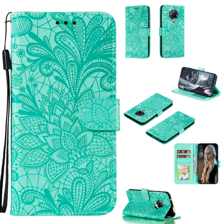 Lace Flower Embossing Pattern Horizontal Flip Leather Case , with Holder & Card Slots & Wallet & Photo Frame & Lanyard, For Huawei Enjoy 10e, For Xiaomi Redmi K30 Pro, For Xiaomi Redmi Note 9 Pro, For Xiaomi Redmi Note 9 Pro Max