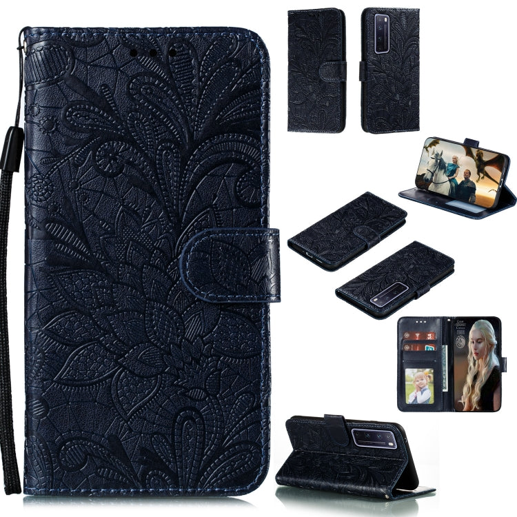 Lace Flower Embossing Pattern Horizontal Flip Leather Case , with Holder & Card Slots & Wallet & Photo Frame & Lanyard, For Xiaomi Redmi Note 9S, For Huawei Nova 7, For Huawei Nova 7 Pro, For Huawei Nova 7 SE