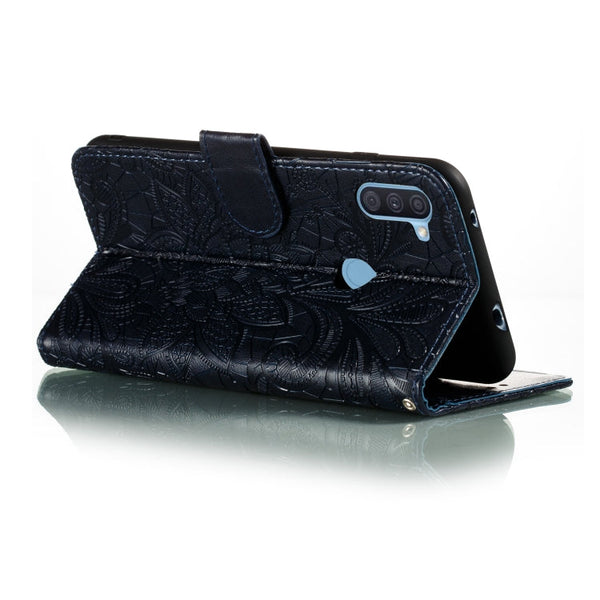 Lace Flower Embossing Pattern Horizontal Flip Leather Case , with Holder & Card Slots & Wallet & Photo Frame & Lanyard, For Galaxy A11, For Galaxy A41, For Galaxy A70e, For Galaxy M31