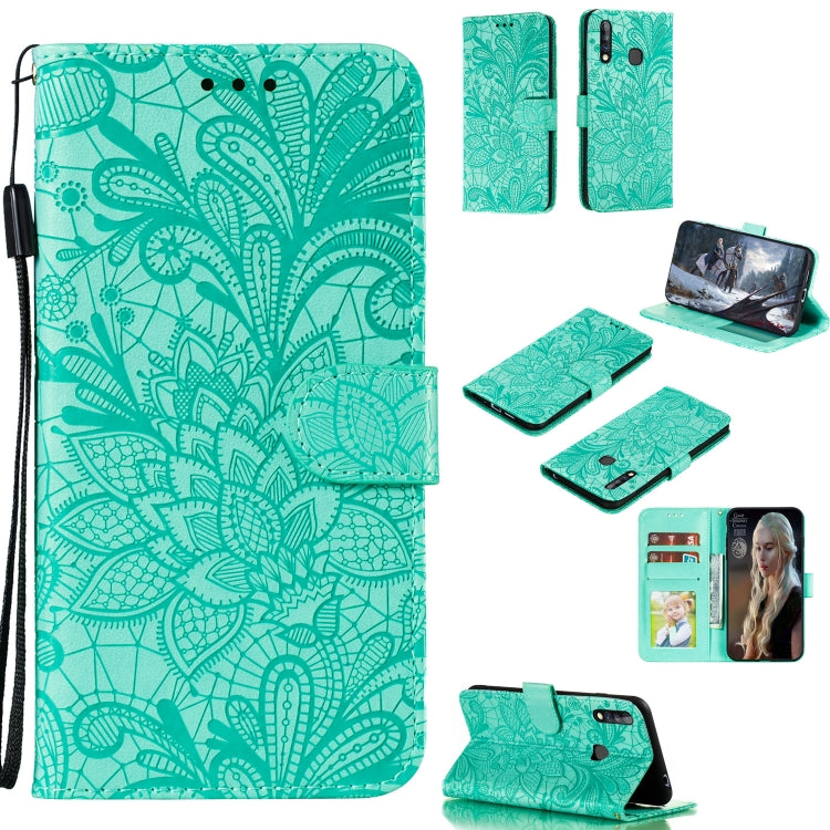 Lace Flower Embossing Pattern Horizontal Flip Leather Case , with Holder & Card Slots & Wallet & Photo Frame & Lanyard, For Galaxy A11, For Galaxy A41, For Galaxy A70e, For Galaxy M31