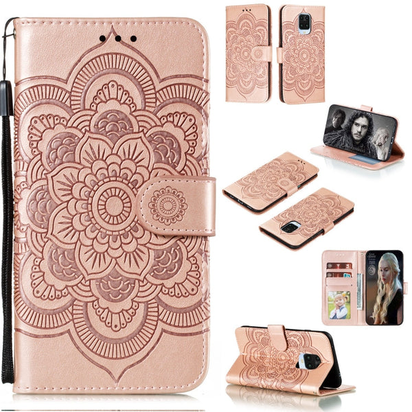 Mandala Embossing Pattern Horizontal Flip PU Leather Case with Holder & Card Slots & Walle & Lanyard, For Xiaomi Redmi K30 Pro, For Xiaomi Redmi Note 9 Pro, For Xiaomi Redmi Note 9 Pro Max