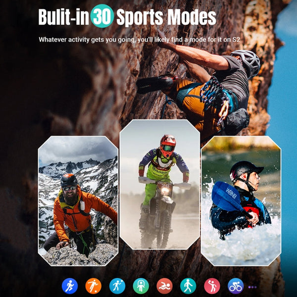 Rogbid Tank S2 1.83 inch IPS Screen Smart Watch, Support Bluetooth Calling / Blood Pressure / Sleep Monitoring, S2 (Black)