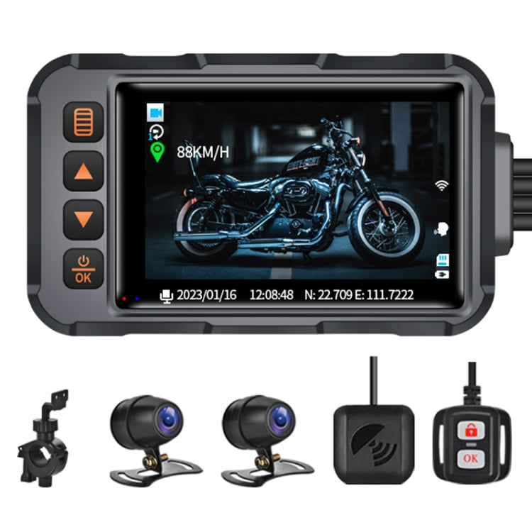SE65 Dual 1080P Waterproof HD Motorcycle DVR, Support WiFi / GPS / Cycling Video, SE65