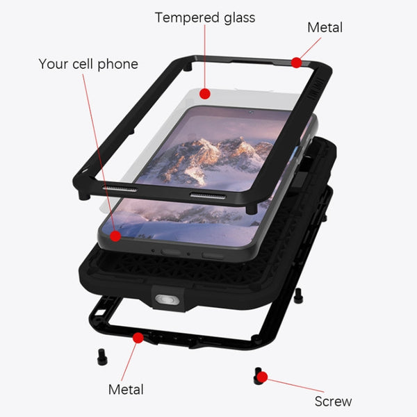LOVE MEI Metal Shockproof Life Waterproof Dustproof Phone Case