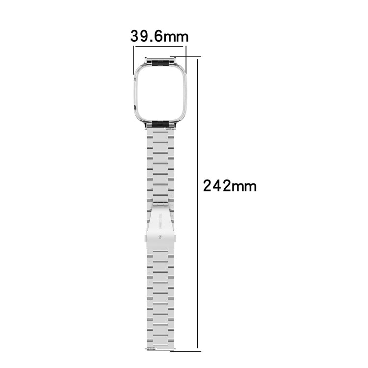 2 in 1 Three-bead Metal Watch Band with Watch Frame, For Xiaomi Redmi Watch 3 / Mi Watch Lite 3