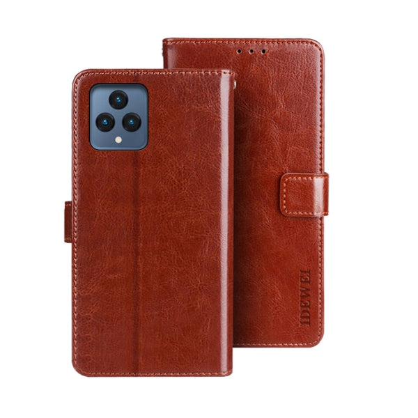 idewei Crazy Horse Texture Leather Phone Case with Holder