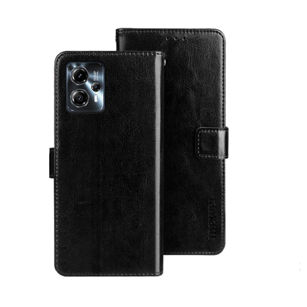 idewei Crazy Horse Texture Leather Phone Case with Holder