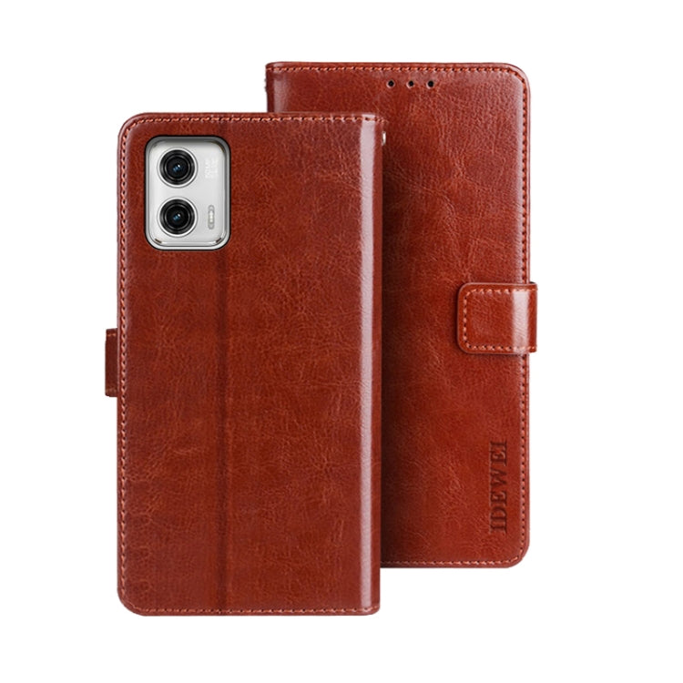 idewei Crazy Horse Texture Leather Phone Case with Holder