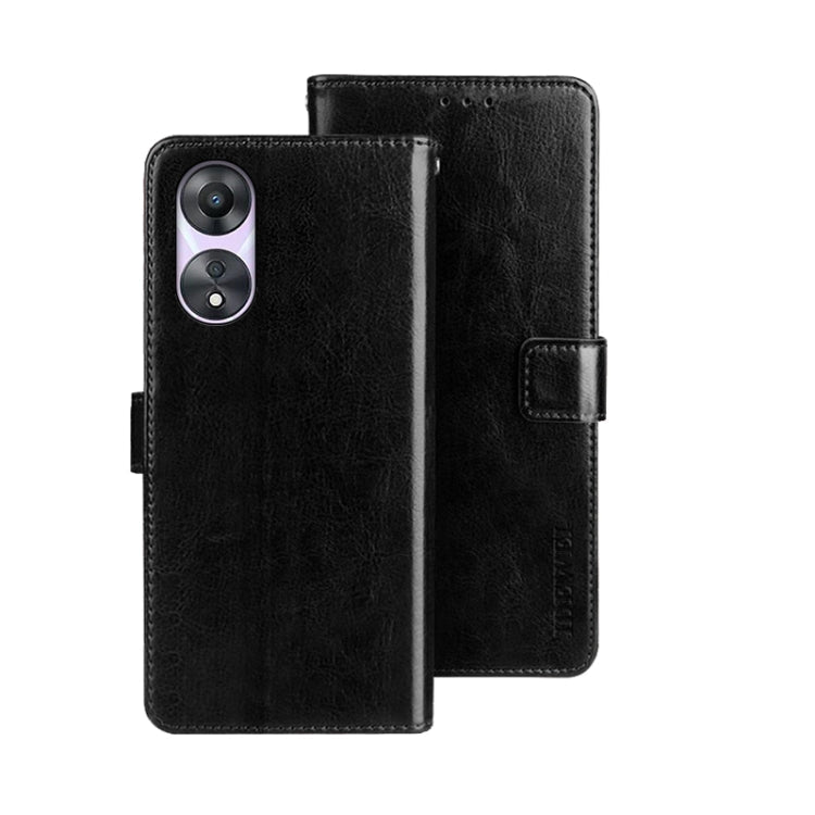 idewei Crazy Horse Texture Leather Phone Case with Holder