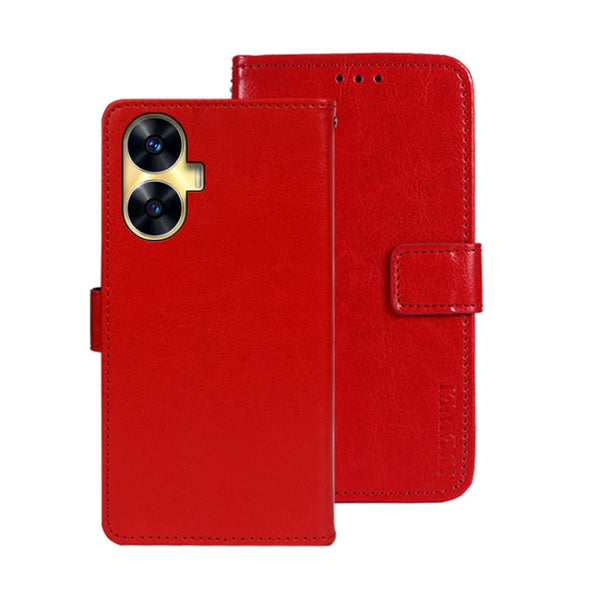 idewei Crazy Horse Texture Leather Phone Case with Holder