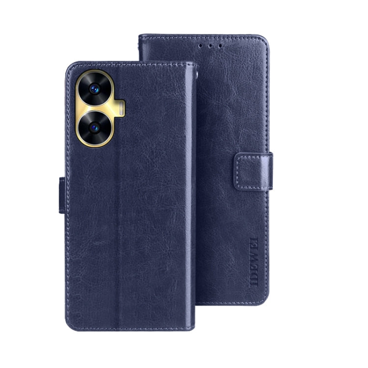 idewei Crazy Horse Texture Leather Phone Case with Holder