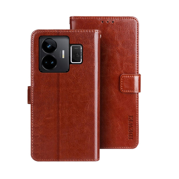 idewei Crazy Horse Texture Leather Phone Case with Holder