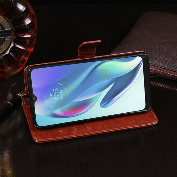 idewei Crazy Horse Texture Leather Phone Case with Holder