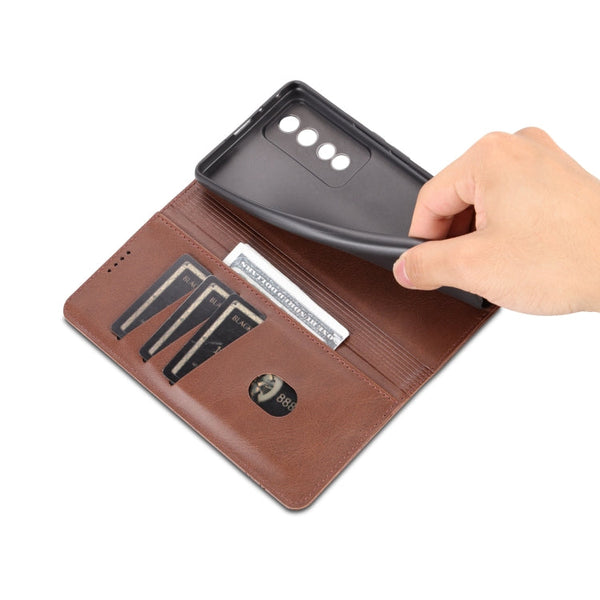 AZNS Magnetic Calf Texture Flip Leather Phone Case