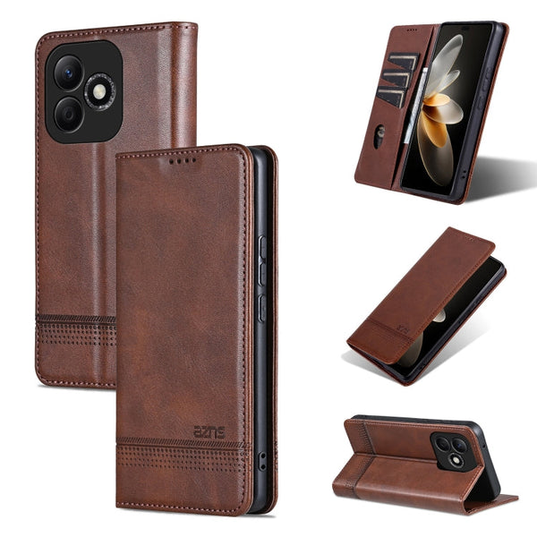 AZNS Magnetic Calf Texture Flip Leather Phone Case