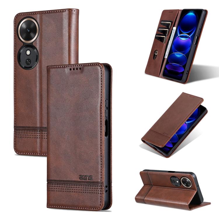 AZNS Magnetic Calf Texture Flip Leather Phone Case