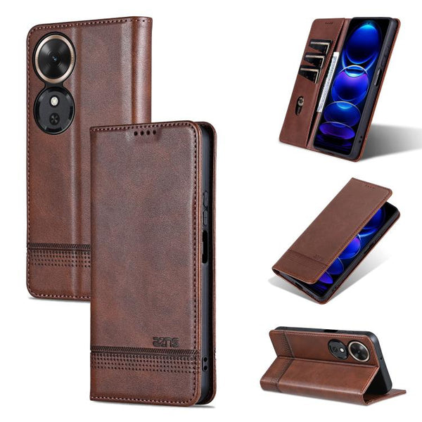 AZNS Magnetic Calf Texture Flip Leather Phone Case