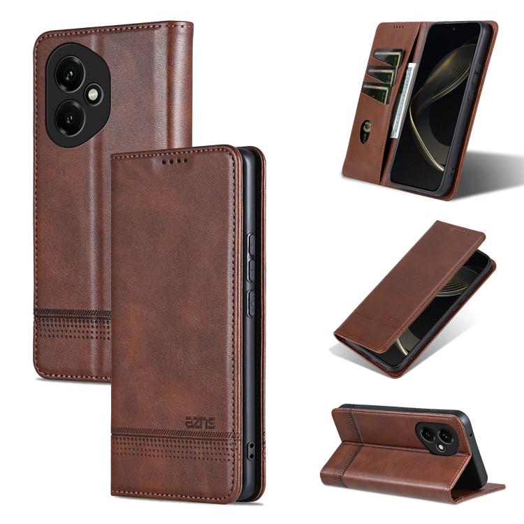 AZNS Magnetic Calf Texture Flip Leather Phone Case