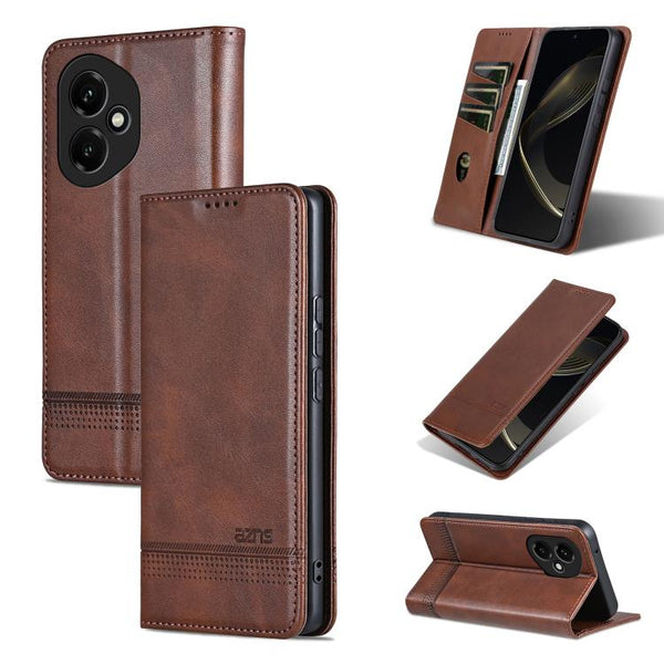 AZNS Magnetic Calf Texture Flip Leather Phone Case