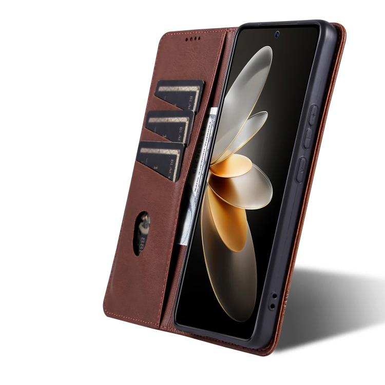 AZNS Magnetic Calf Texture Flip Leather Phone Case