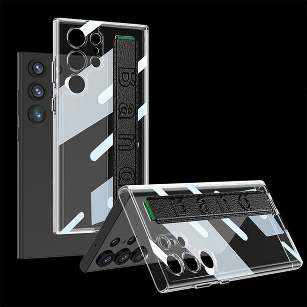 GKK TPU + PC + Wrist Strap Transparent Shockproof Phone Case, For Samsung Galaxy S23 Ultra