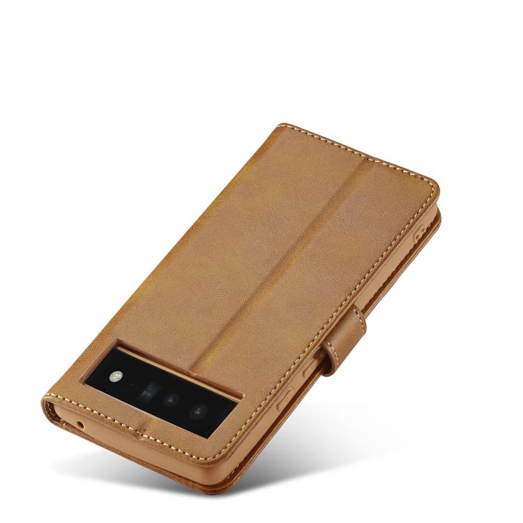 LC.IMEEKE Calf Texture Flip Leather Phone Case, For Google Pixel 6a