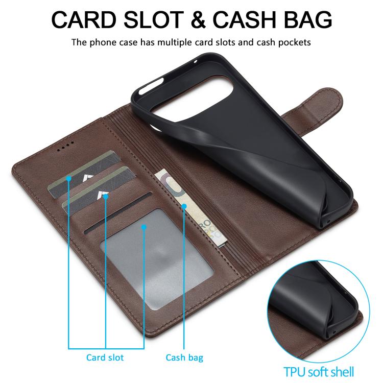 LC.IMEEKE Calf Texture Flip Leather Phone Case, For Google Pixel 10 Pro XL, For Google Pixel 10 / 10 Pro, For Google Pixel 9a, For Google Pixel 9 Pro XL