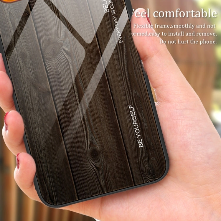 Wood Grain Glass TPU Phone Case, For Xiaomi Redmi Note 12 4G Global, For Xiaomi Redmi Note 12 Turbo