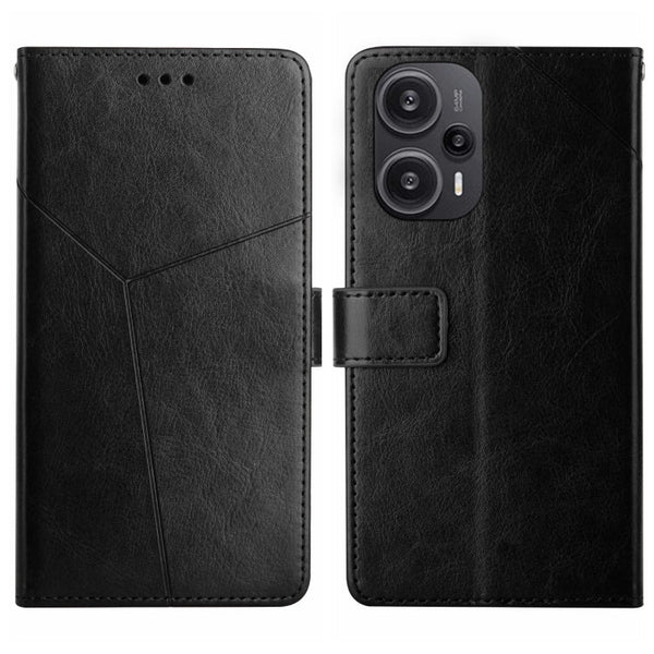 Y-shaped Pattern Flip Leather Phone Case