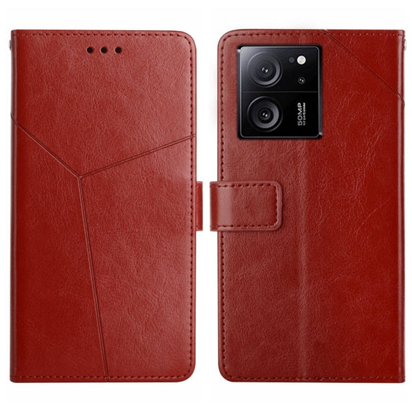 Y-shaped Pattern Flip Leather Phone Case