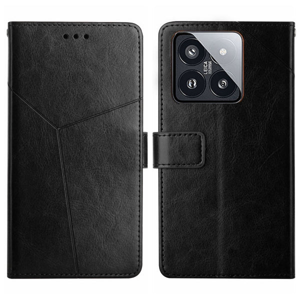 Y-shaped Pattern Flip Leather Phone Case