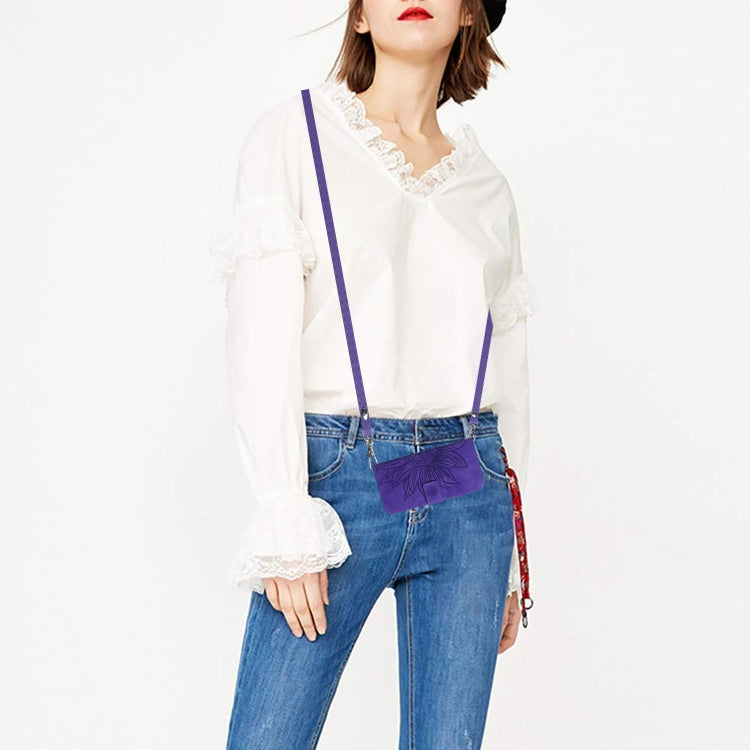 Skin Feel Sun Flower Embossed Flip Leather Phone Case with Lanyard