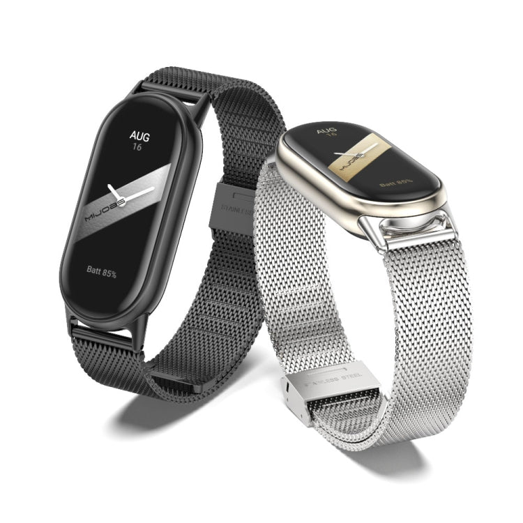 Mijobs Milan Buckle Metal Stainless Steel Watch Band, For Xiaomi Smart Band 10 / 9 / 8