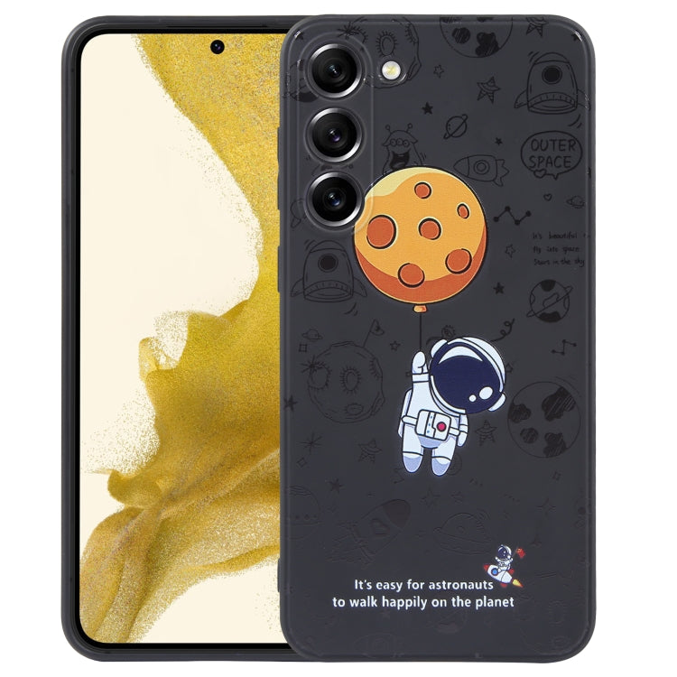 Astronaut Pattern Silicone Straight Edge Phone Case