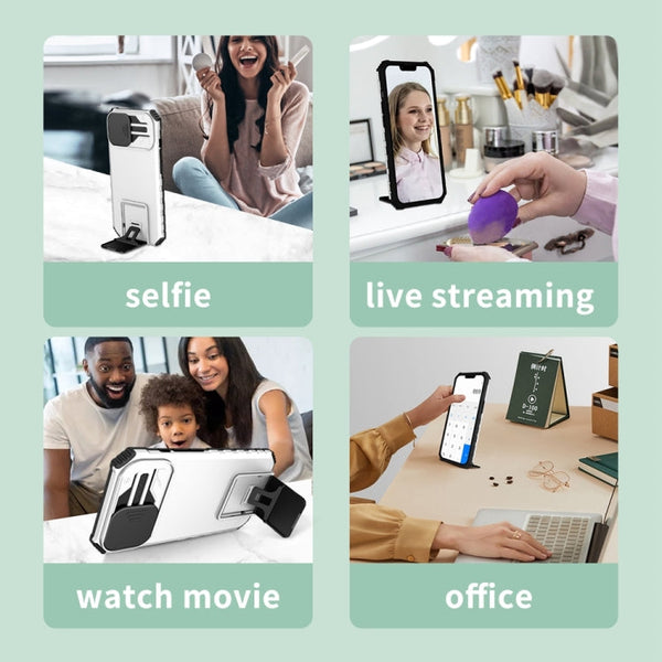 Stereoscopic Holder Sliding Camshield Phone Case