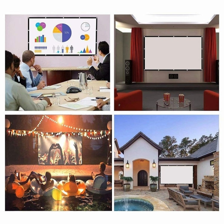 Simple Folding Thin Polyester Projector Film Curtain, 30 inch 16:9, 150 inch 4:3, 180 inch 16:9, 150 inch 16:9, 200 inch 16:9