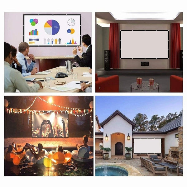 Simple Folding Thin Polyester Projector Film Curtain, 30 inch 16:9, 150 inch 4:3, 180 inch 16:9, 150 inch 16:9, 200 inch 16:9