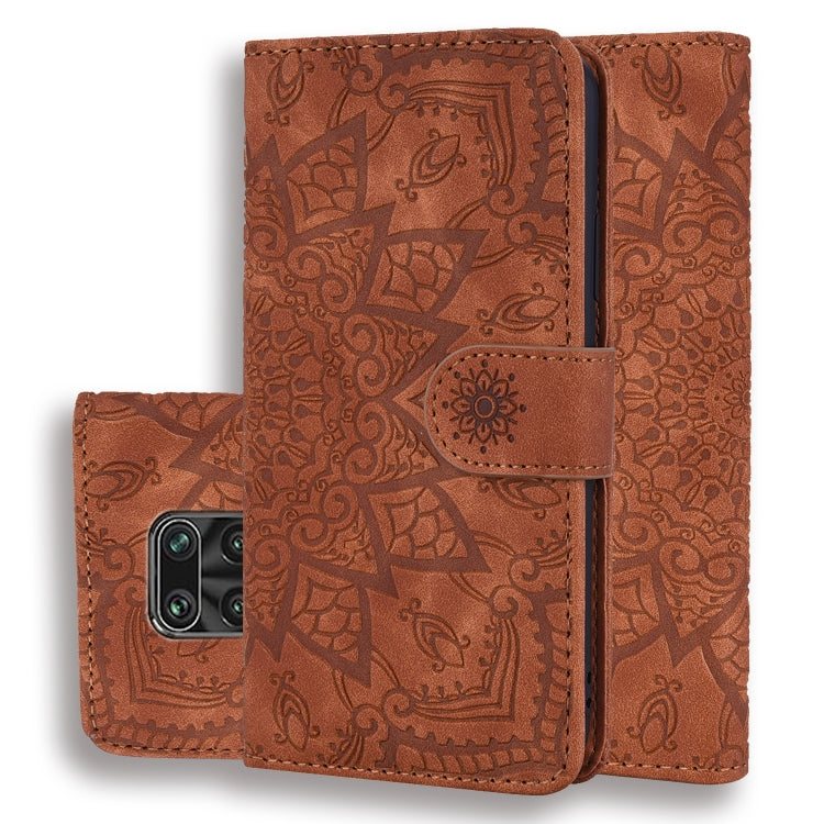 Embossed Sunflower Pattern Horizontal Flip PU Leather Case with Holder & Card Slots & Wallet & Lanyard, For Xiaomi Redmi Note 9 Pro Max, For Xiaomi Mi CC9 Pro / Mi Note 10 / Mi Note 10 Pro, For Huawei Mate 30 Pro