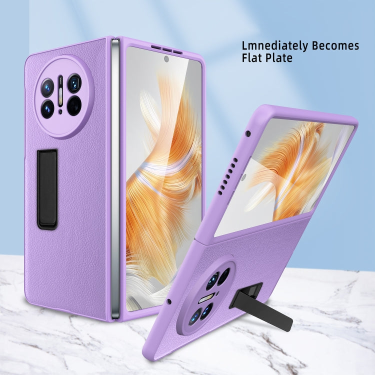 Litchi Texture Integrated Shockproof Phone Case with Holder