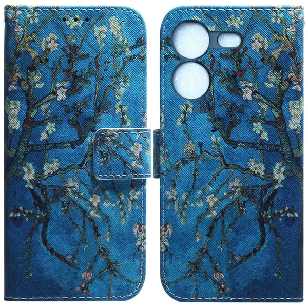 Coloured Drawing Flip Leather Phone Case