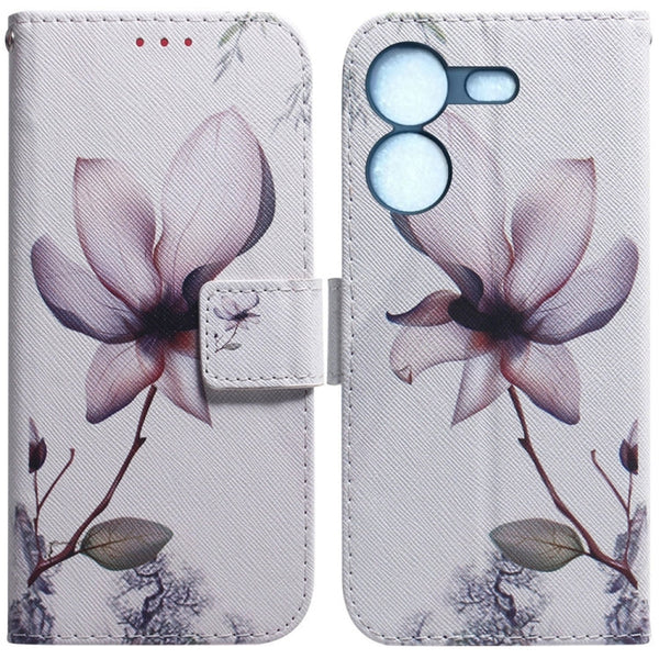 Coloured Drawing Flip Leather Phone Case