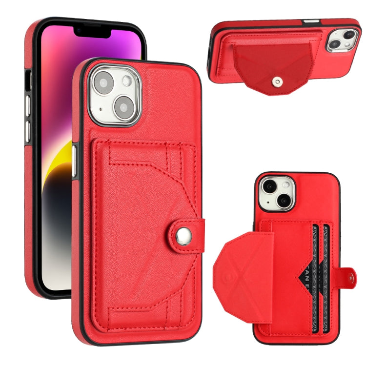 Shockproof Leather Phone Case with Card Holder, For iPhone 15 Pro Max, For iPhone 14, For iPhone 14 Plus, For iPhone 15 Pro