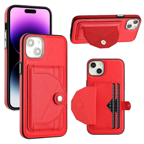 Shockproof Leather Phone Case with Card Holder, For iPhone 15 Pro Max, For iPhone 14, For iPhone 14 Plus, For iPhone 15 Pro