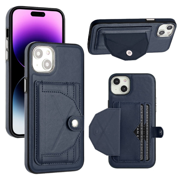 Shockproof Leather Phone Case with Card Holder, For iPhone 15 Pro Max, For iPhone 14, For iPhone 14 Plus, For iPhone 15 Pro