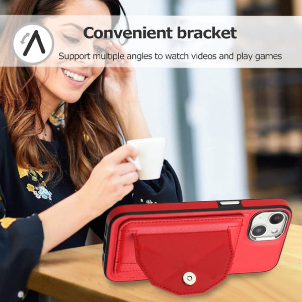 Shockproof Leather Phone Case with Card Holder, For iPhone 13, For iPhone 13 Pro, For iPhone 13 Pro Max, For iPhone 12 / 12 Pro