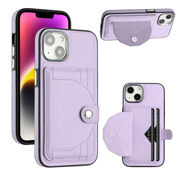 Shockproof Leather Phone Case with Card Holder, For iPhone 13, For iPhone 13 Pro, For iPhone 13 Pro Max, For iPhone 12 / 12 Pro
