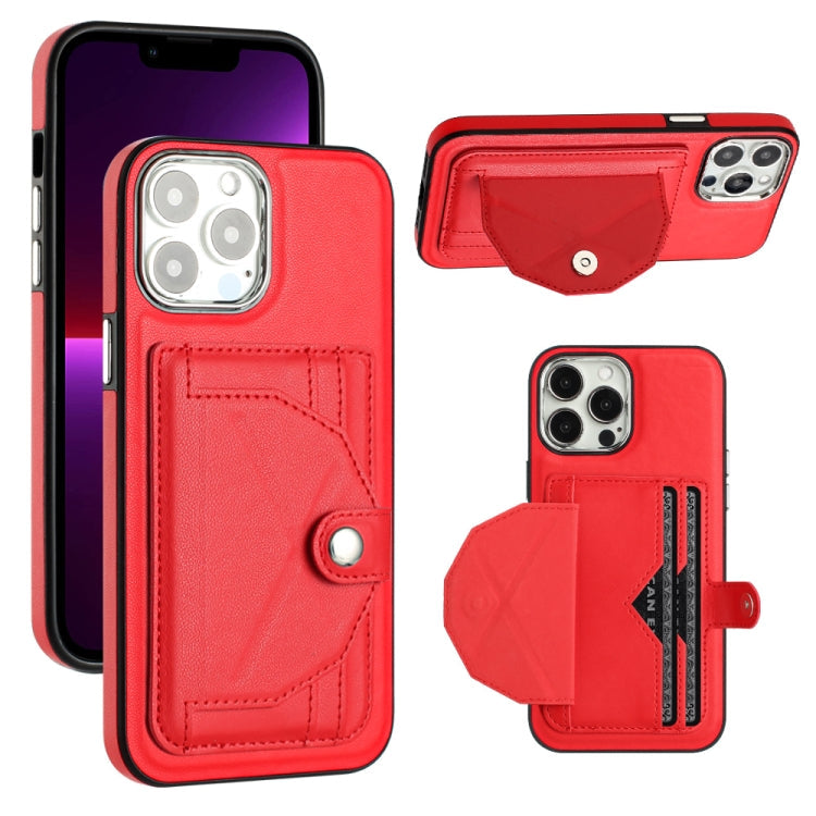 Shockproof Leather Phone Case with Card Holder, For iPhone 13, For iPhone 13 Pro, For iPhone 13 Pro Max, For iPhone 12 / 12 Pro