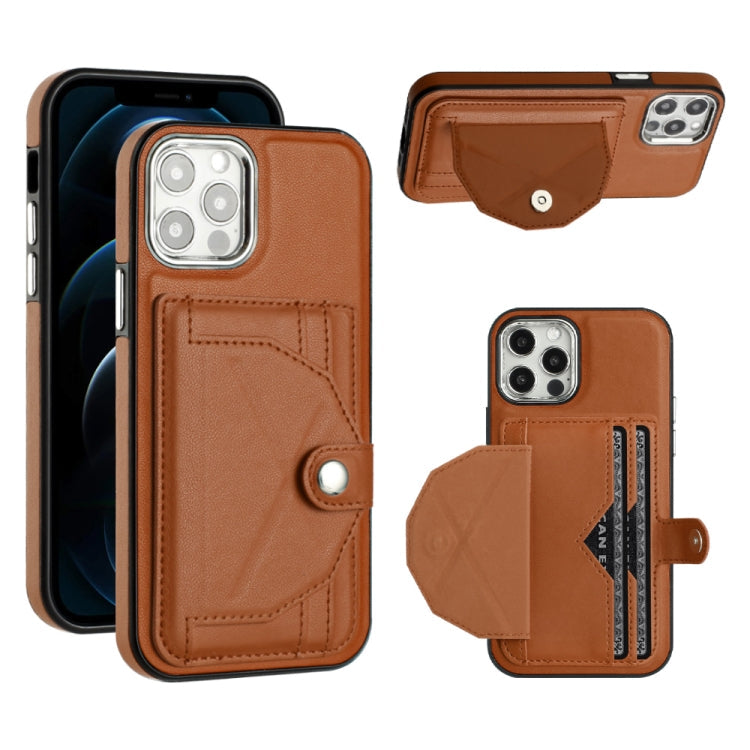Shockproof Leather Phone Case with Card Holder, For iPhone 13, For iPhone 13 Pro, For iPhone 13 Pro Max, For iPhone 12 / 12 Pro