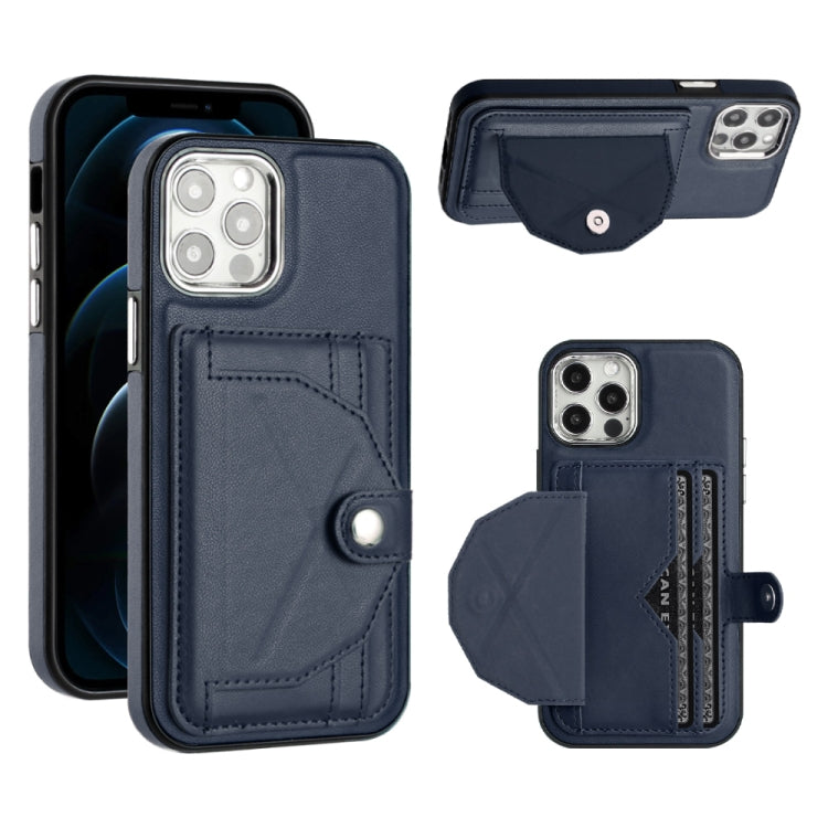 Shockproof Leather Phone Case with Card Holder, For iPhone 13, For iPhone 13 Pro, For iPhone 13 Pro Max, For iPhone 12 / 12 Pro
